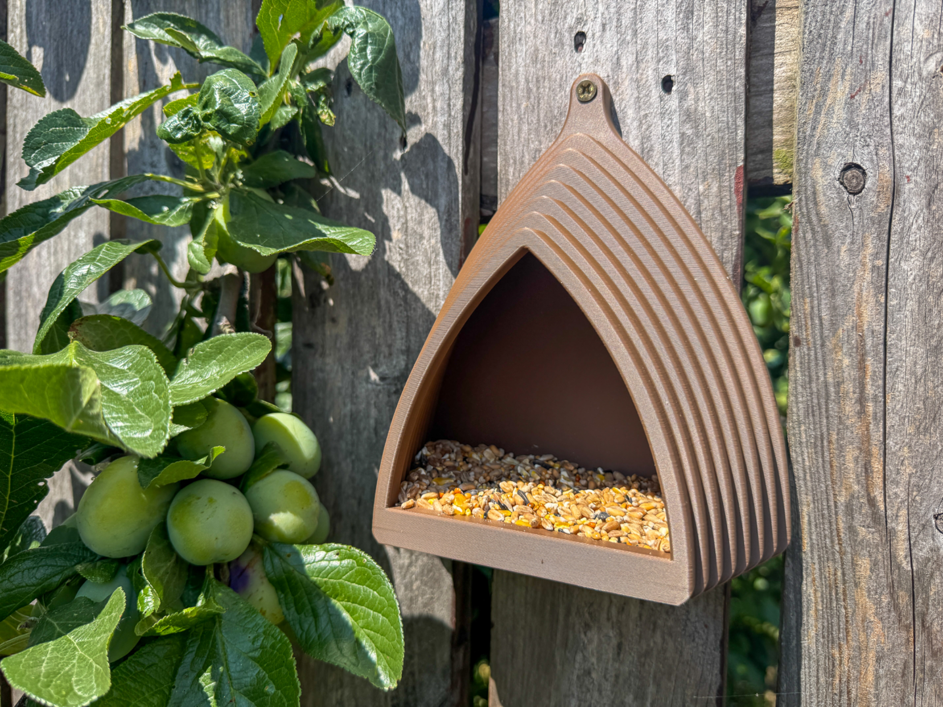 Gothic Arch Wall Mounted Bird Feeder