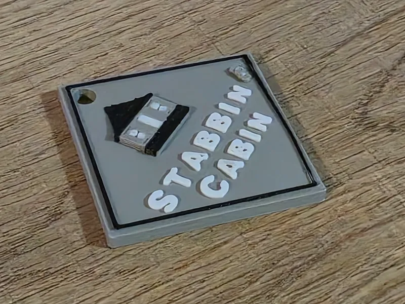 Stabbin Cabin keychain