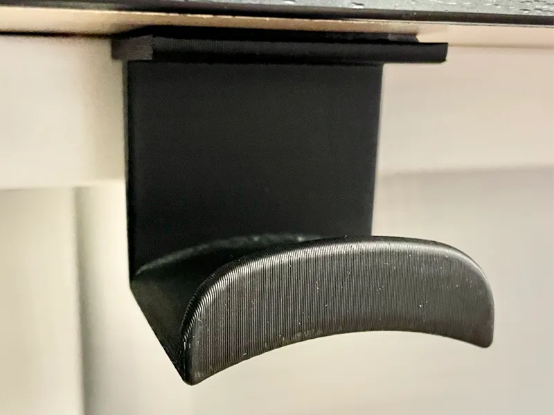 Minimal Under Desk Headphone Hook