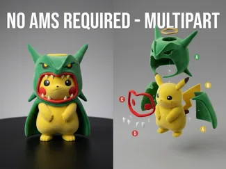 Pikachu Rayquaza Poncho | Multipart | NO AMS