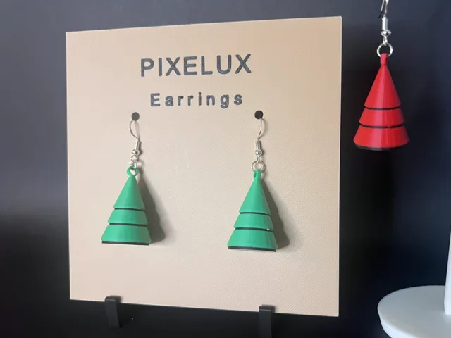 Minimalist Christmas Tree Earrings / Ornament