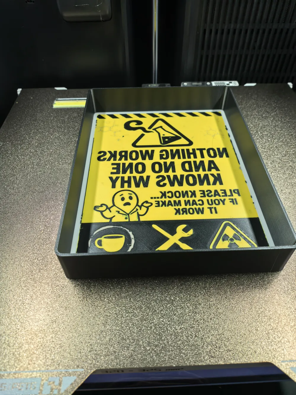 "Nothing Works..." Lab door sign lightbox by IronDuke MakerWorld ...