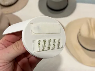 Hat Hook with 3M Command Strip pockets