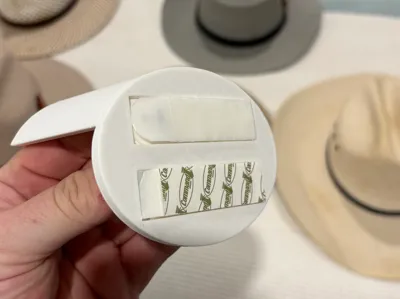 Hat Hook with 3M Command Strip pockets