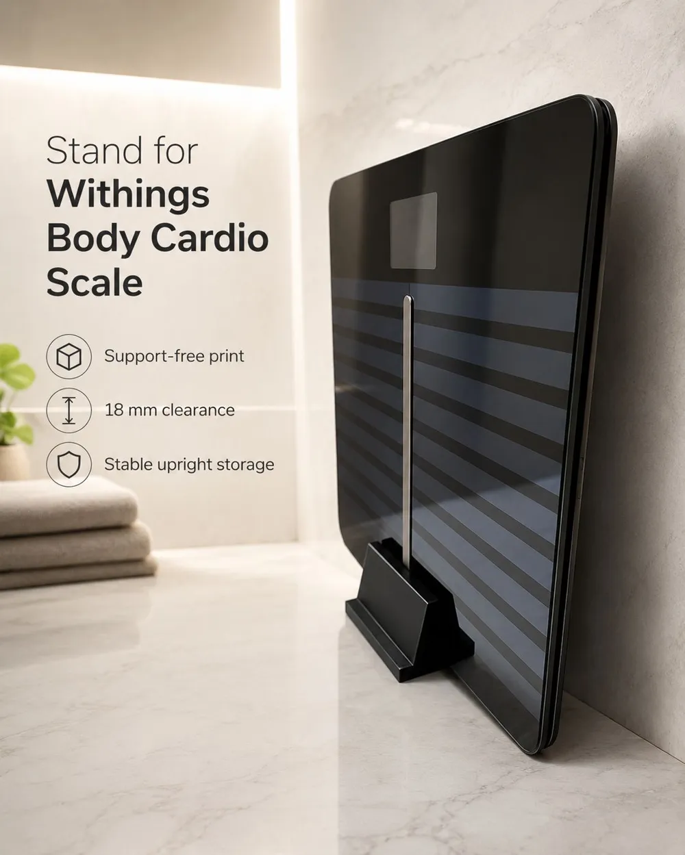 Stand Des Body Pattern Withings Body Cardio Stand - Free 3D Print Model - MakerWorld