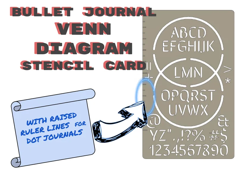 Venn Diagram Bullet Journal Stencil Card