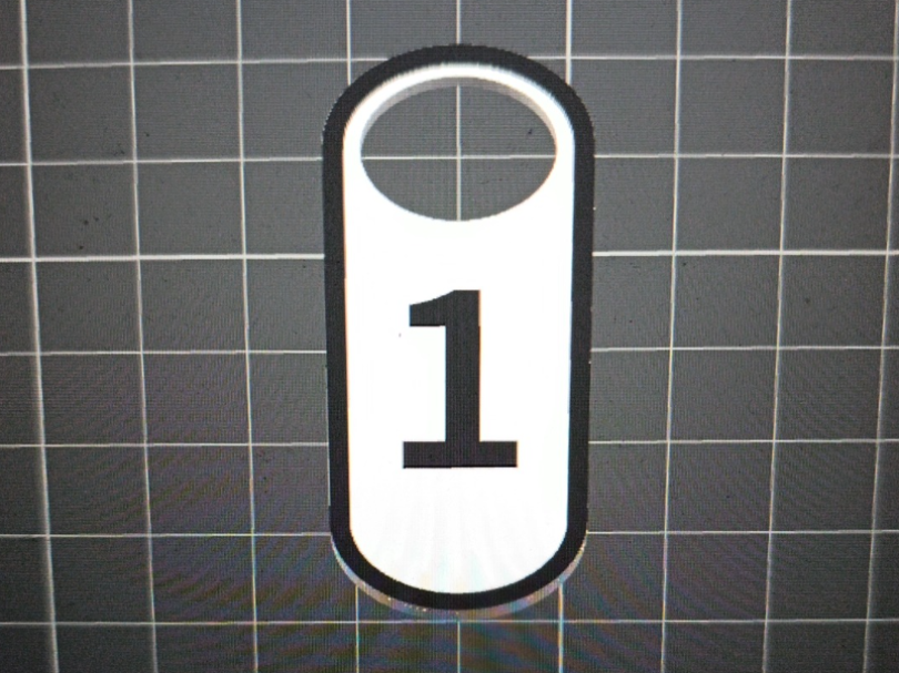 number keychains 3D model