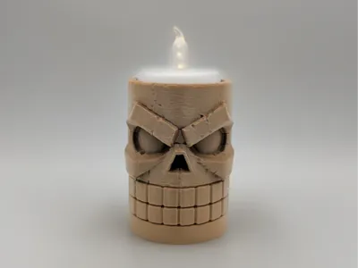 Tiki Skull LED Tea Light Holder