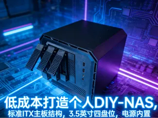 ITX低成本4盘位nas机箱（适配华为硬盘架）