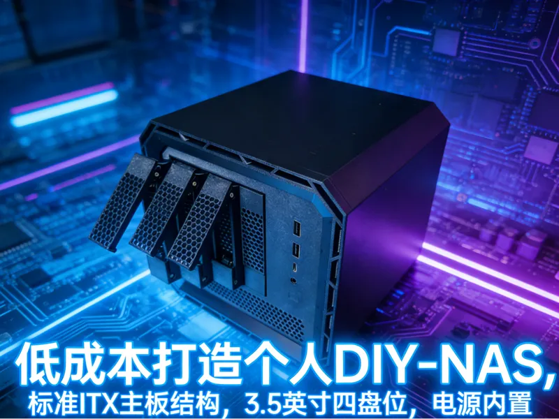 ITX低成本4盘位nas机箱（适配华为硬盘架）