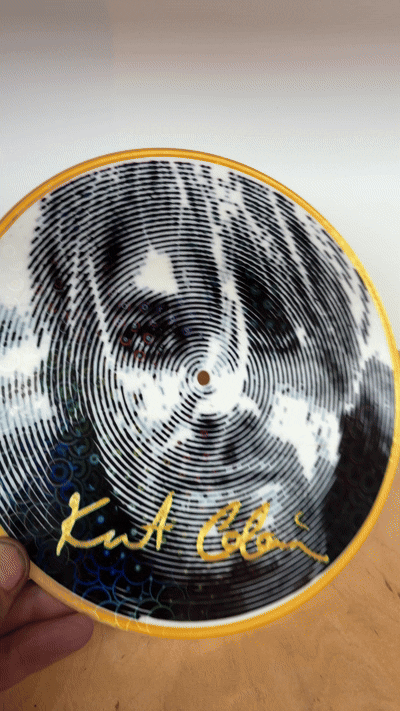 Vinyl Optical Illusion Kurt Cobain