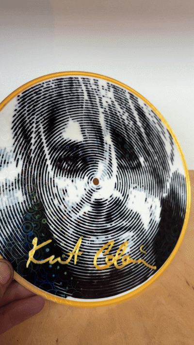 Vinyl Optical Illusion Kurt Cobain