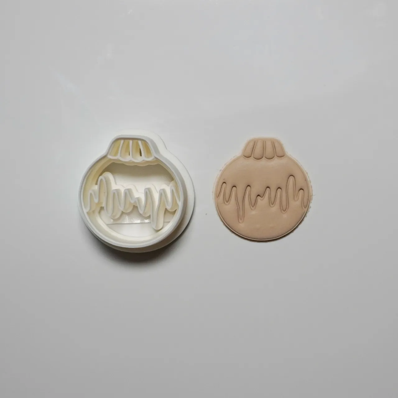 Christmas Bauble Polymer Clay Cutter Earrings view 2
