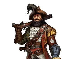 Dungeons and Dragons: Pirate warrior miniature