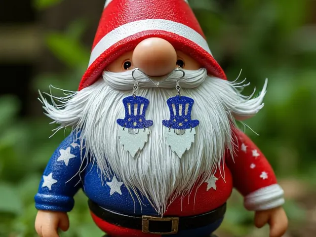 USA gnome earrings