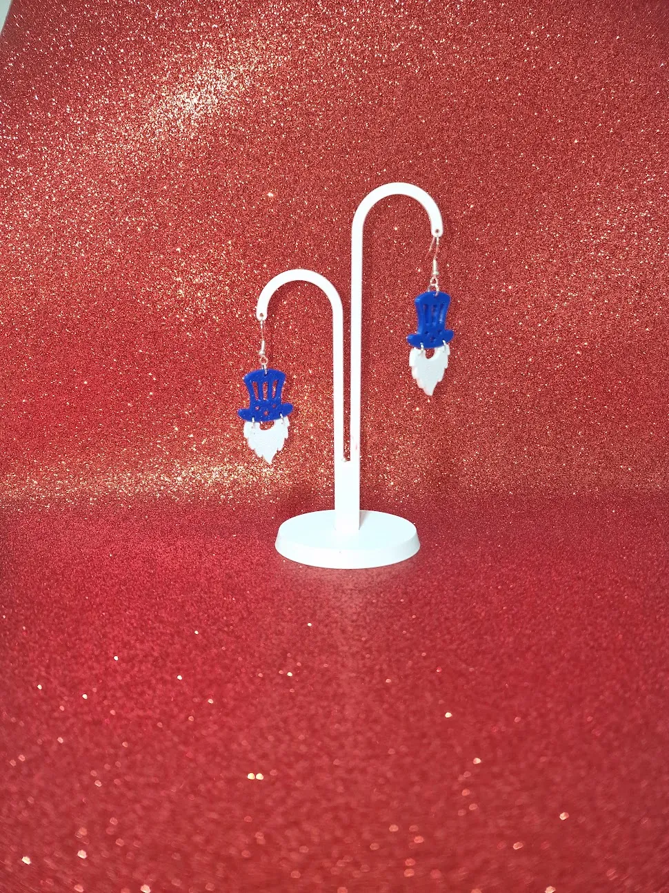 USA gnome earrings view 3