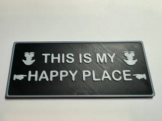 "My Happy place" raised letters