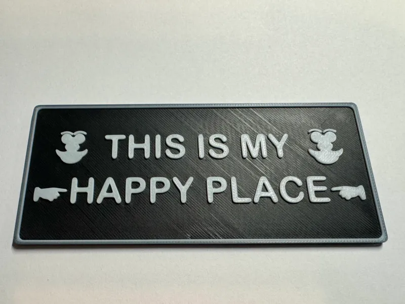 "My Happy place" raised letters