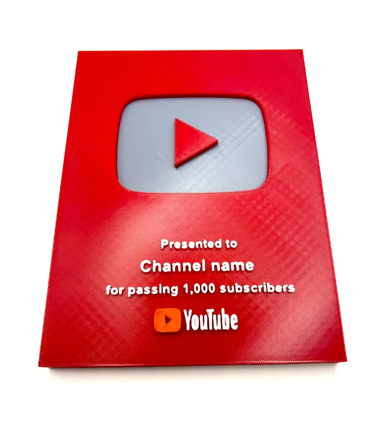 Custom YouTube Award 