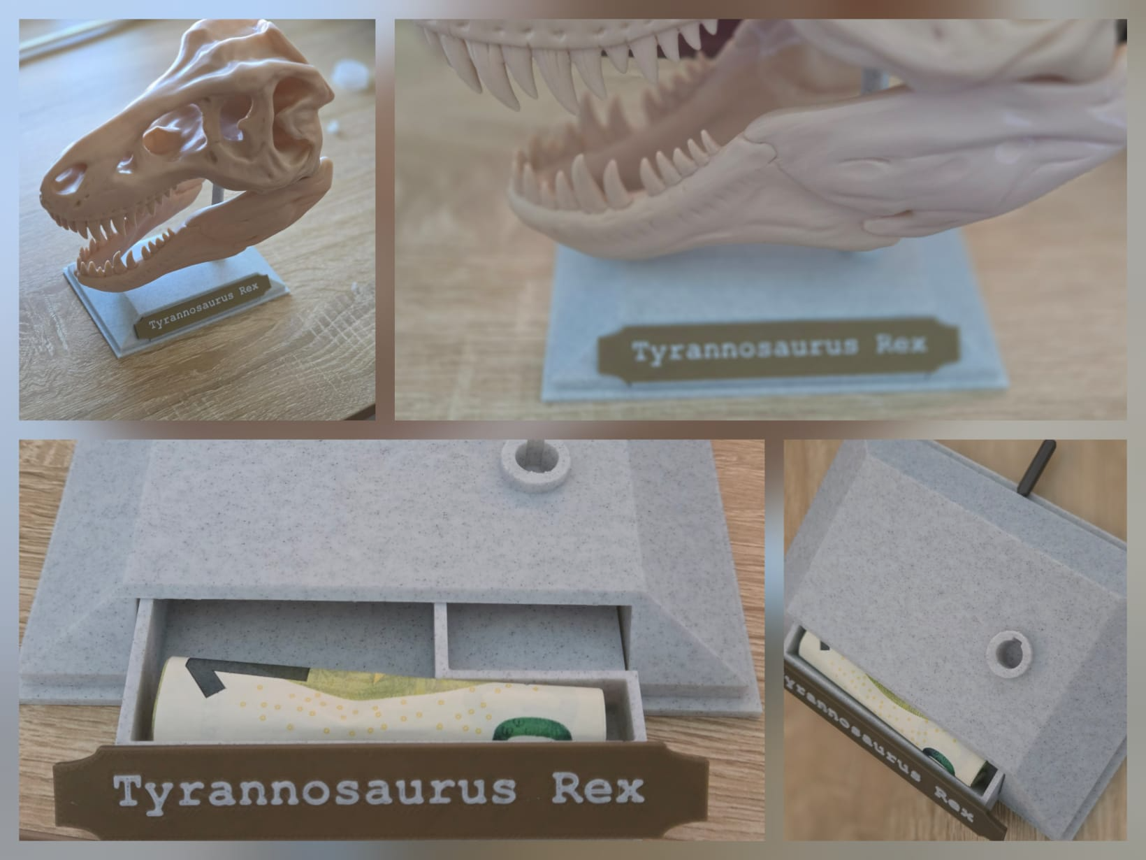 T-Rex Skull Secret Drawer Base  (All-in-One Remix)