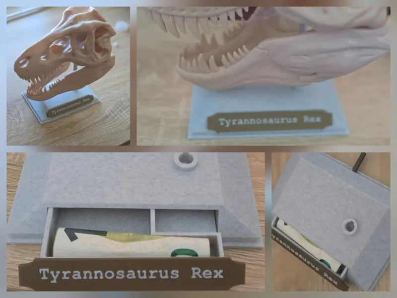 T-Rex Skull Secret Drawer Base (All-in-One Remix)