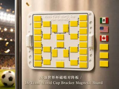 World Cup Round of 16 Magnetic Bracket Fridge Magnet