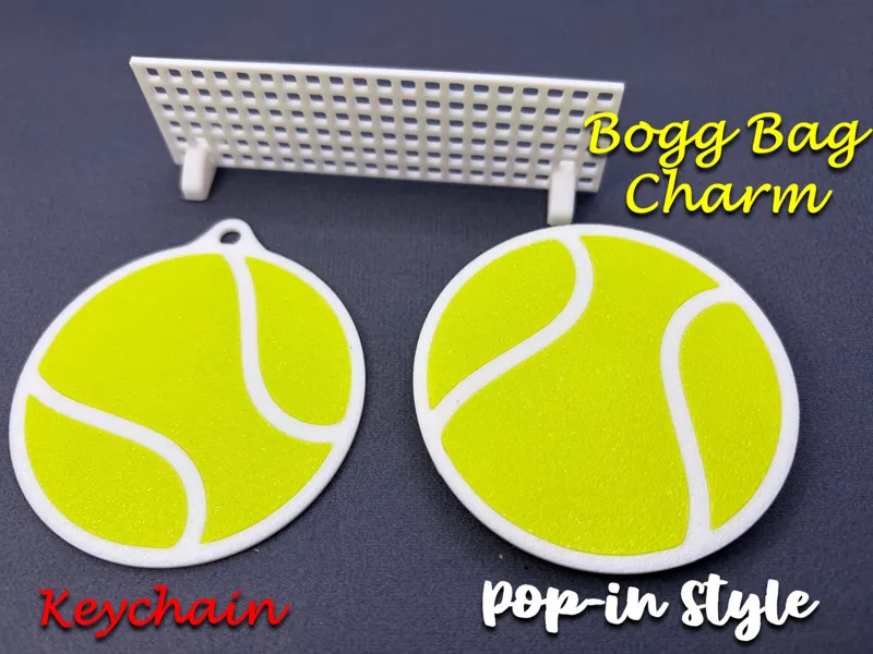 Tennis Ball Keychain and Bogg Bag Charm
