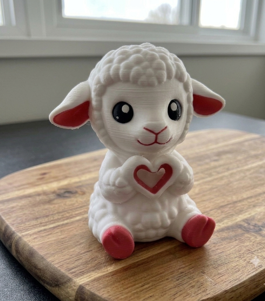 Miniatura 1 do modelo 3D Easter Lamb "Heart-Hands" 