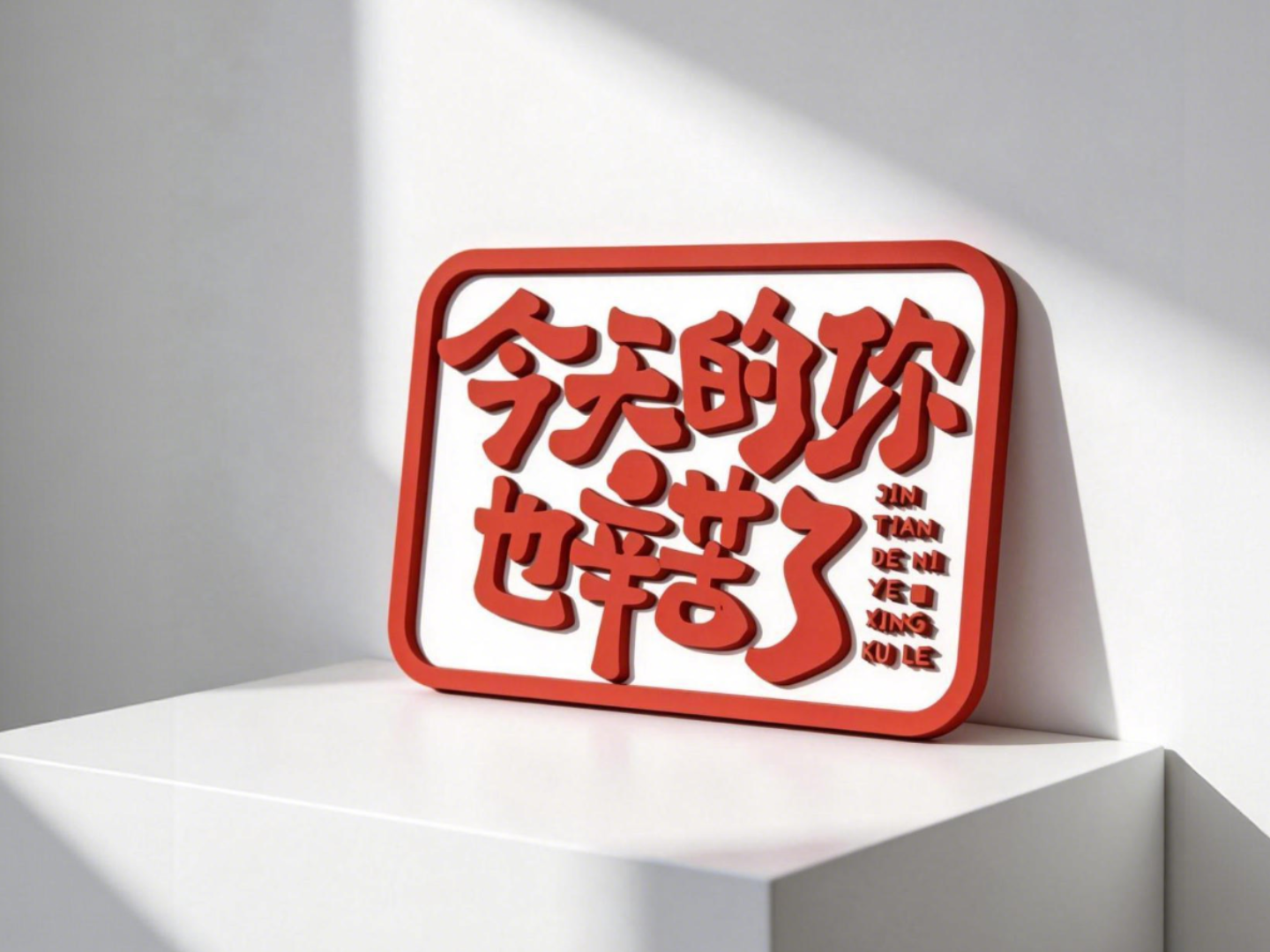 今天的你也辛苦了-工位好运摆件-办公室桌面装饰