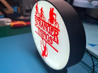 Stranger Things Luminaria Lightbox Lamp Redonda 