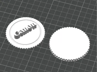 Canon Text Embossed Lens Cap Support Free 3D Print