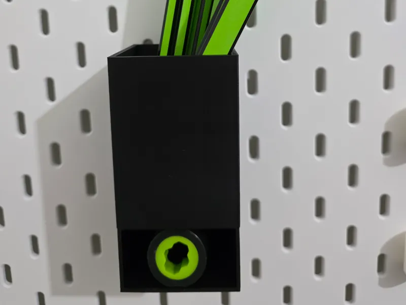 IKEA Skadis Pencil Pot - with shelf for sharpener