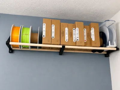 Wall Mount Filament Spool Holder Modular