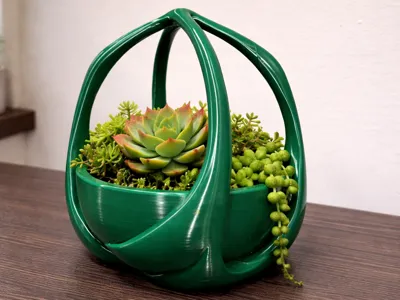 Modern Orbital Planter – Sculptural Succulent Pot