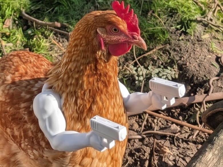 Chicken Arms with Guns - 1