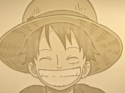 OP Luffy Night Light Lithophane