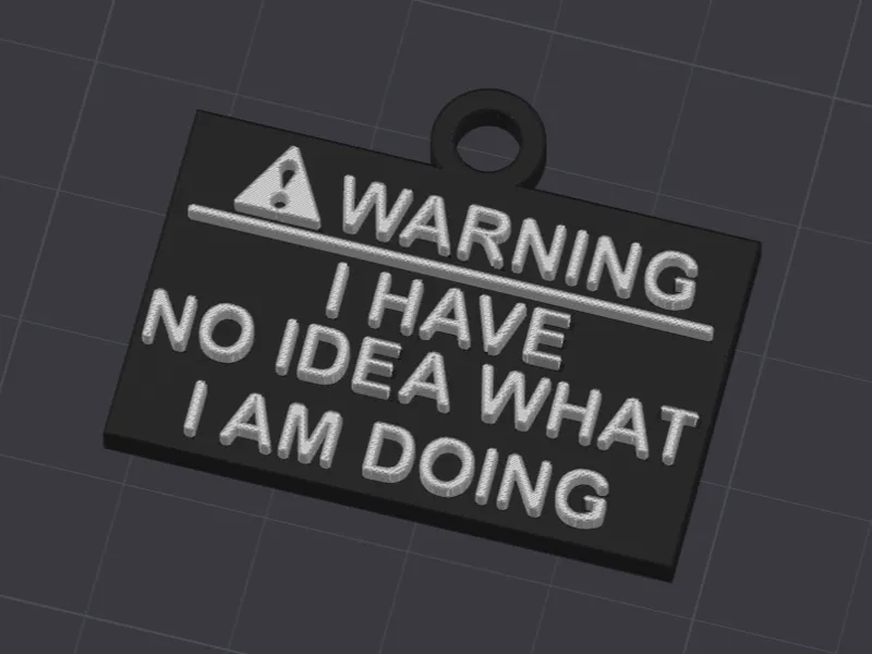 waning i have no idea what im doing keychain