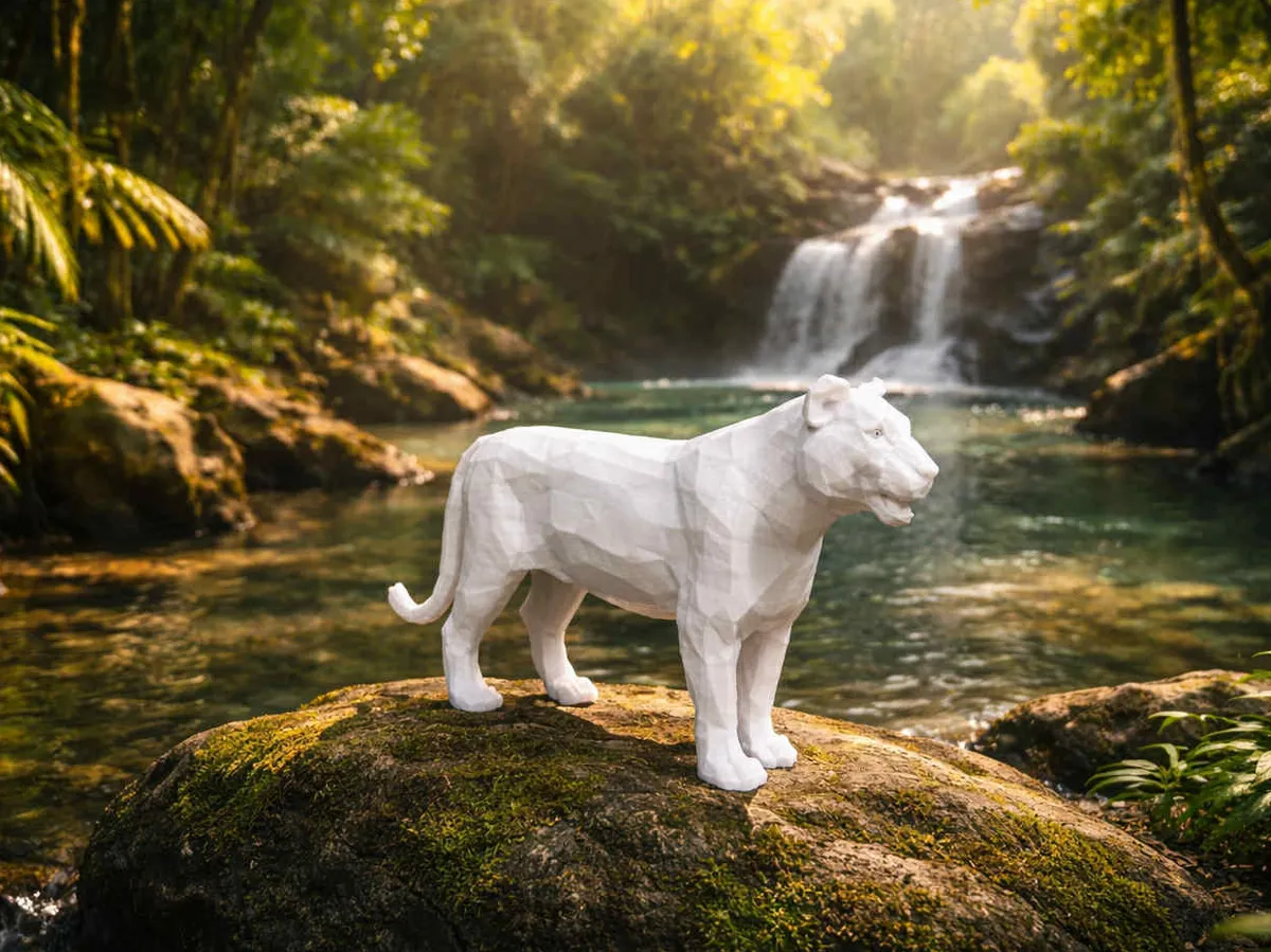 Tiger - Low Poly - Free 3D Print Model - MakerWorld