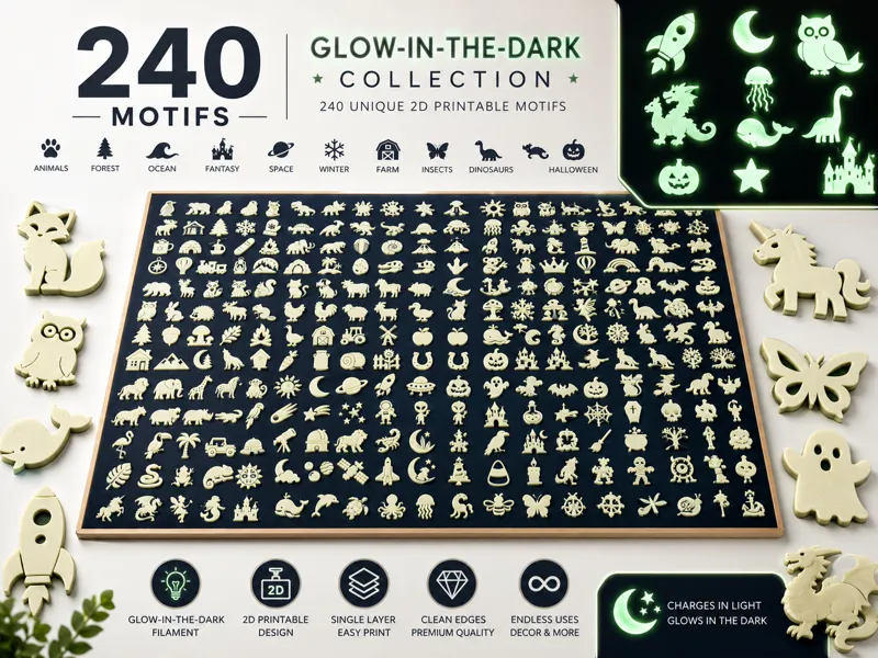 240 Scalable Symbols Glow, Decor & DIY Collection