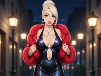 Sexy Blonde in Night Dress