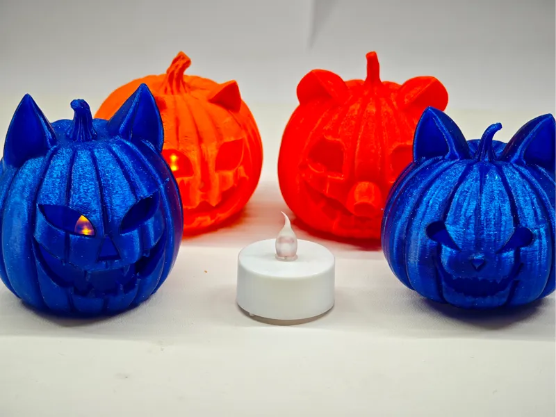 Halloween LED tealight lanterns - Fox pack