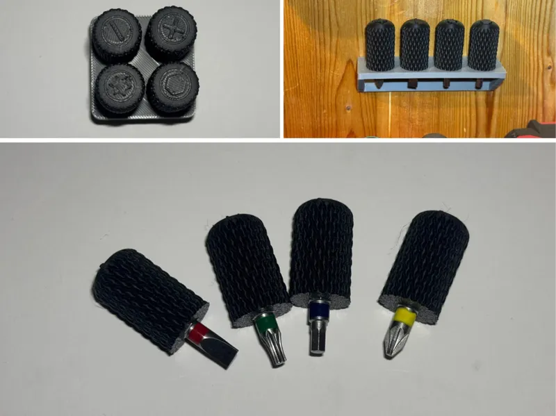 mini bit holder with gridfinity and wall mount