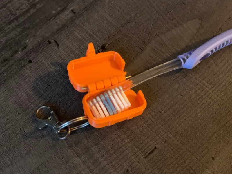 Toothbrush Travel Case keychain
