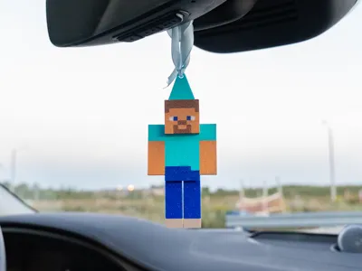 Minecraft Steve Puppet Hanging