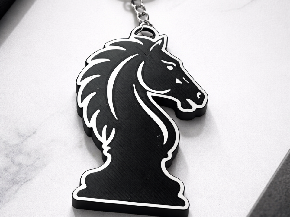 Chess horse keychain