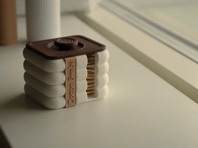 Cotton Swab Box - Minimalist Design