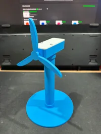 Wind Turbine Powered 3D Printable Model