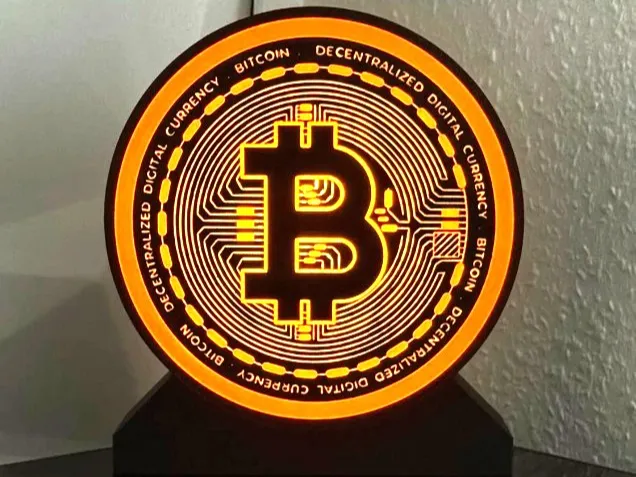 BITCOIN LIGHTBOX WITH STAND - LAMP LED KIT 001 +