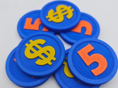 5 Yuan game currency prop