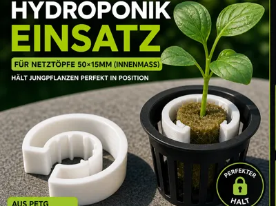 Hydroponic Insert for Net Pots – secure & centered